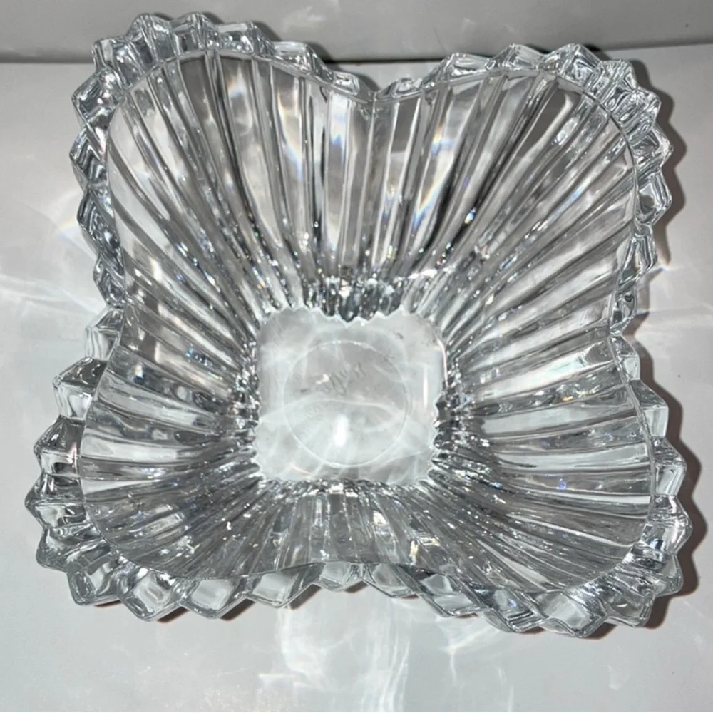 Vintage Crystal Glassware Mikasa Lydia Tulip Dish Elegant Home Decor Clear Glass - Picture 5 of 12